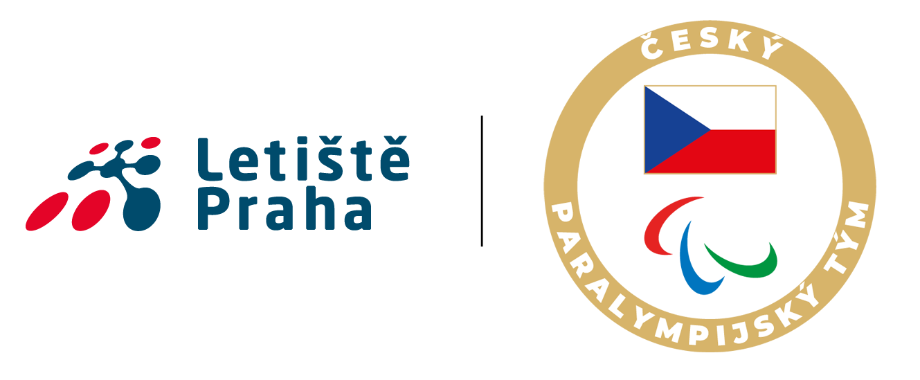 Logo partnerství Letiště Praha a Český paralympijský výbor
